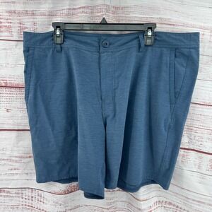 Huk Shorts Mens Size 40 Performance Fishing Blue Heather Pliers Pocket Athletic